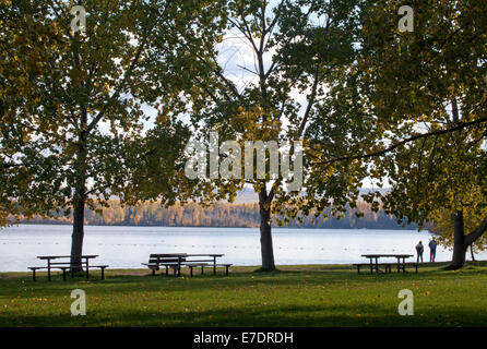 Ruhige Szene in Gregoire Lake Provincial Park, Fort McMurray, Alberta, Kanada Stockfoto