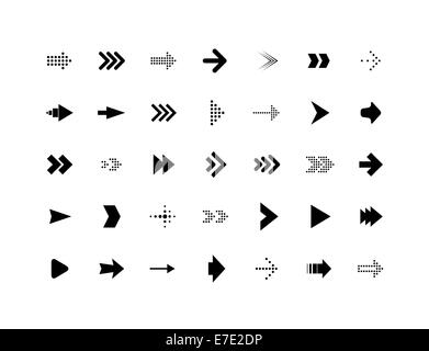 Pfeil-Symbol Vektor-Icons set Stockfoto