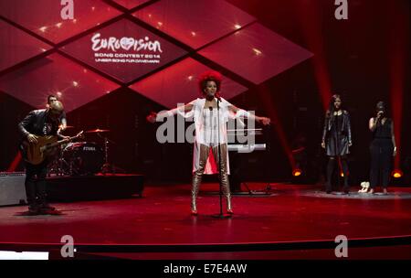 Eurovision Song Contest - "Unser Song Fuer Daenemark" bei Lanxess Arena Featuring: Oceana wo: Köln, Deutschland: 12. März 2014 Stockfoto
