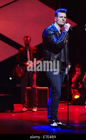 Eurovision Song Contest - "Unser Song Fuer Daenemark" bei Lanxess Arena Featuring: The Baseballs wo: Köln, Deutschland: 12. März 2014 Stockfoto