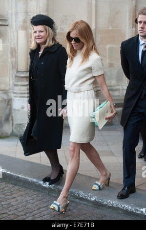 David Frost - Denkmal Enthüllung und Service des Gedenkens in der Westminster Abbey - Abfahrten statt.  Mitwirkende: Sienna Miller wo: London, Vereinigtes Königreich bei: 13. März 2014 Stockfoto