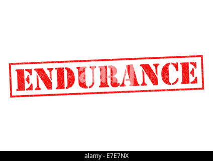 Ausdauer, die roten Stempel auf einem weißen Hintergrund. Stockfoto