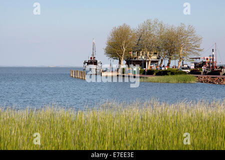 Pier in Keszthely am Nordufer des Plattensee, Ungarn Stockfoto