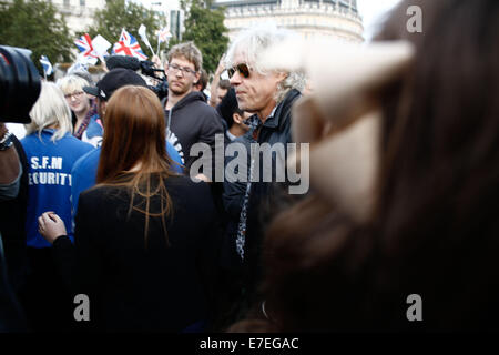 Trafalgar Square, London, UK, 15. September 2014. Bob Geldoff bei der Rallye pro Einheit Credit: fantastische Kaninchen/Alamy Live News Stockfoto