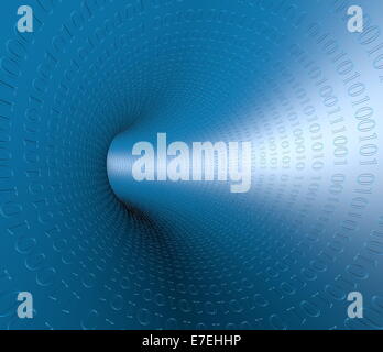 Tunnel von einem Binär-code Stockfoto