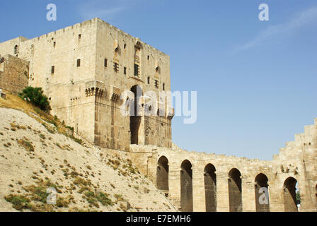 Alte Zitadelle in Aleppo, Syrien Stockfoto