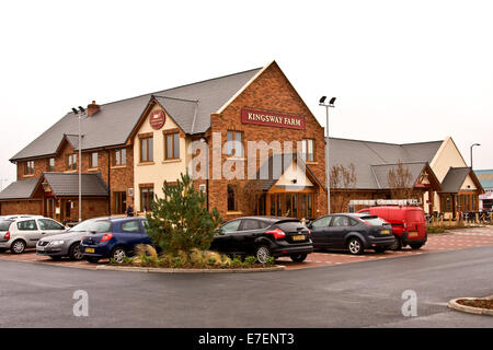 15. September 2014 Könige Eröffnungstag an die Greene King Family Restaurant Kingsway Bauernhof entlang Cross Road in Dundee, Großbritannien Stockfoto