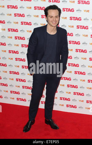 Das Gala-Screening von "The Hirsch" statt auf die Vue West End, Leicester Square - Ankünfte mit: Andrew Scott Where: London, Vereinigtes Königreich bei: 13. März 2014 Stockfoto