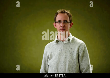 Preisgekrönte britische Schriftstellerin Nathan Filer erscheint das Edinburgh International Book Festival. Stockfoto