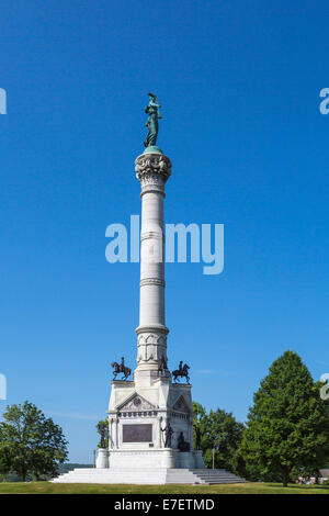 Die Soldiers and Sailors Monument auf dem Gelände der Landeshauptstadt Gebäude in Des Moines, Iowa, USA. Stockfoto