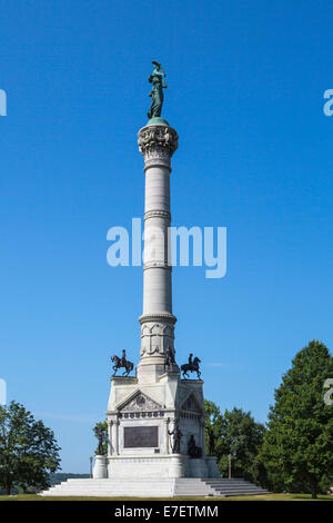 Die Soldiers and Sailors Monument auf dem Gelände der Landeshauptstadt Gebäude in Des Moines, Iowa, USA. Stockfoto