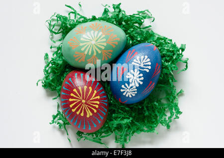 Ostereier, Wachs Batik, Tirol, Österreich Stockfoto