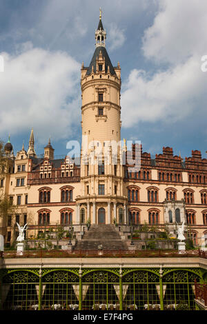 Schweriner Schloss, Schwerin, Mecklenburg-Western Pomerania, Deutschland Stockfoto