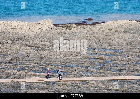 Westward Ho Strand Nord-Devon Stockfoto