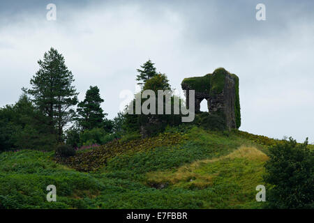 AROS Schloss, auch bekannt als Dounarwyse, ist eine Burgruine 13. Jahrhundert in der Nähe von Salen auf der Isle of Mull. Stockfoto