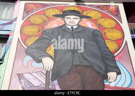 Ulyssess Wandbild, Blooms Hotel Temple Bar; Dublin; Irland Stockfoto