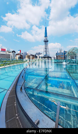Nagoya, Japan Stadt Skyline mit Nagoya Turm. Stockfoto