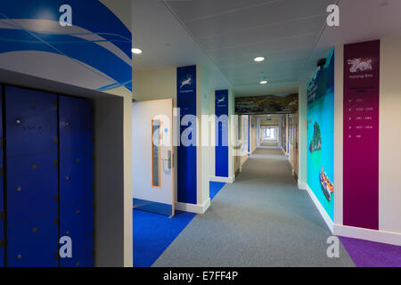 Leeren Flur am Park Community Schoo.l Stockfoto
