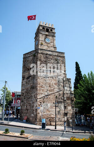 Osmanische Ära Uhrturm in Antalya, Türkei Stockfoto