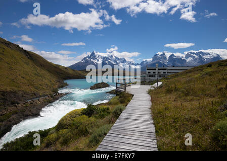 Salto Chico Wasserfälle in Patagonien, Chile. Stockfoto