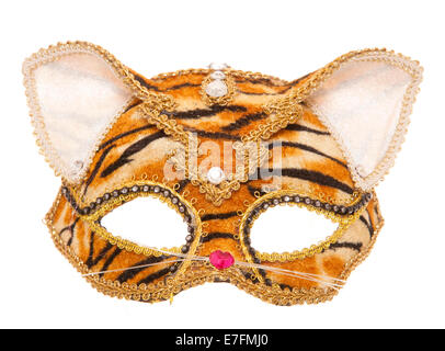 Tiger Maskerade Maske Studio Ausschnitt Stockfoto