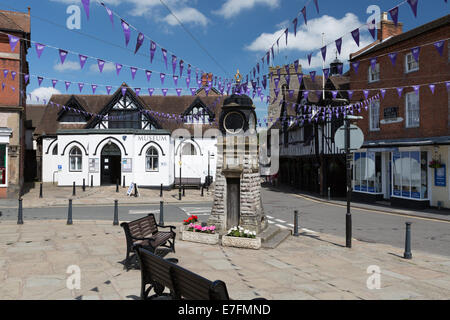 Das Quadrat und Jubiläumtaktgeber, viel Wenlock, Shropshire, England, Vereinigtes Königreich, Europa Stockfoto