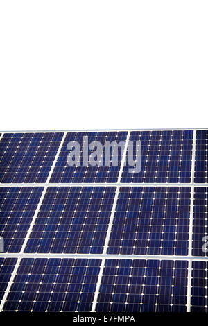 Grüne Fotografie: Solar-Panel isoliert auf weißem Hintergrund Stockfoto