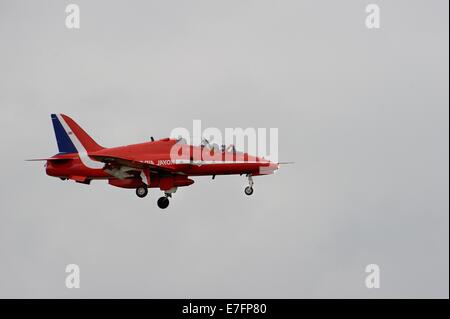 Royal Air Force Red Arrows (BAE Hawk T1A) in Farnborough Air Show 2012 Stockfoto