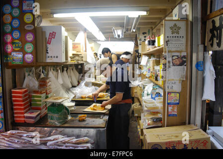 Tsukiji-Fischmarkt, Tokyo, Japan 2014 Stockfoto