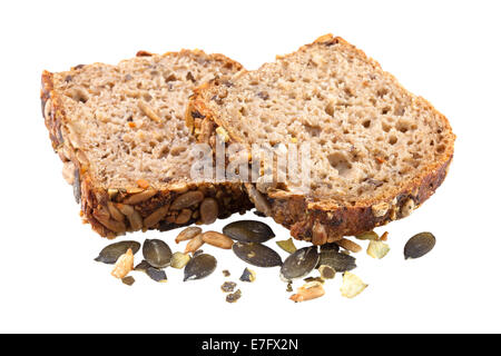 Brot mit Kürbiskernen Stockfoto