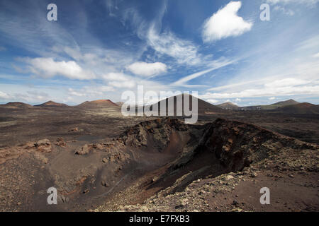 Vulkanlandschaft auf Lanzarote Stockfoto