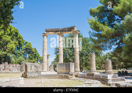 Das antike Olympia, Olympische Spiele, Zeus Stockfoto