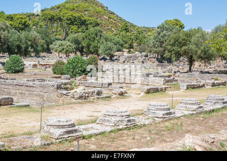 Das antike Olympia, Olympische Spiele, Zeus Stockfoto