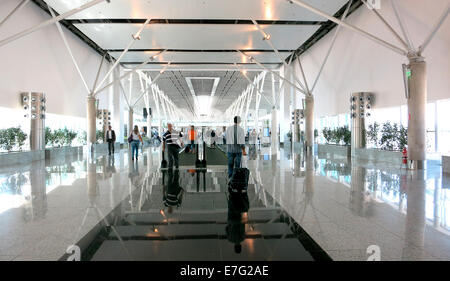 Abflugterminal des Presidente Juscelino Kubitschek International Airpor, Brasilia, Brasilien Stockfoto