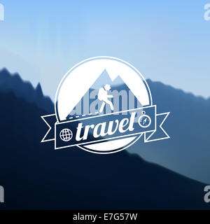 Tourismus-Reisen-Logo-design Stockfoto