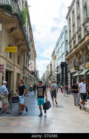 Bordeaux, Burgund, Frankreich, Straße Szenen, Menschen einkaufen, Stadt, Fußgängerzone Stockfoto