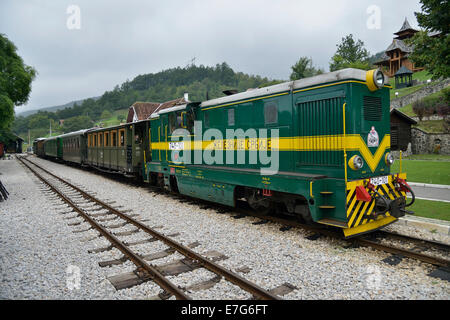 Šargan acht, Schmalspur-Museumsbahn von Mokra Gora Sargan Vitasi, Mokra Gora, Serbien Stockfoto