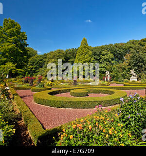 Barockgarten, Burg Anholt, zurück, Münsterland, Nordrhein-Westfalen, Deutschland Stockfoto