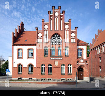 Amtsgericht, nördlichen deutschen rotem Backstein gotische Architektur, Pasewalk, Mecklenburg-Western Pomerania, Deutschland Stockfoto