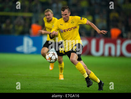 Dortmund, Deutschland. 16. Sep, 2014. Dortmunds Kevin Grosskreutz in Aktion während der Champions-League-match zwischen Borussia Dortmund und dem FC Arsenal im BVB-Stadion in Dortmund, Deutschland, 16. September 2014. Bildnachweis: Dpa picture Alliance/Alamy Live News Stockfoto