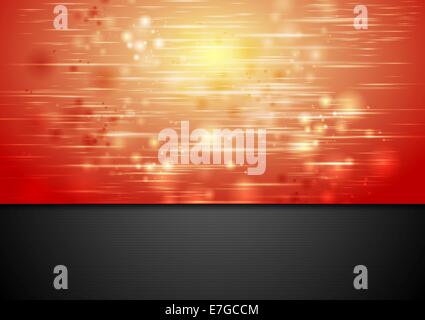 Rot glänzenden Funken Hintergrund. Vektor-design Stockfoto