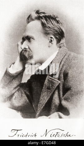 Friedrich Wilhelm Nietzsche, 1844 –1900.   Deutscher Philologe, Philosoph, Kulturkritiker, Dichter und Komponist. Stockfoto