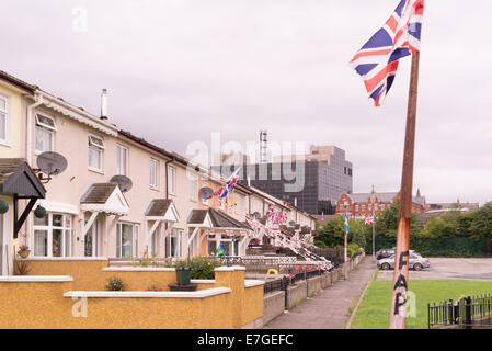 Unionist Viertel in Belfast, 12.08.2014 Stockfoto