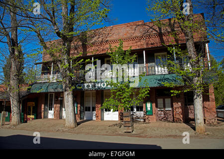 Stadthotel (1856), Main Street, Columbia State Historic Park, Columbia, Tuolumne County, Ausläufer der Sierra Nevada, Kalifornien, US Stockfoto