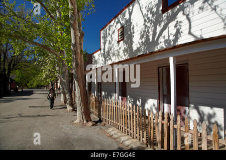 Columbia House Restaurant / Angelo Halle, Hauptstraße, Columbia State Historic Park, Columbia, Tuolumne County, Sierra Nevada f Stockfoto