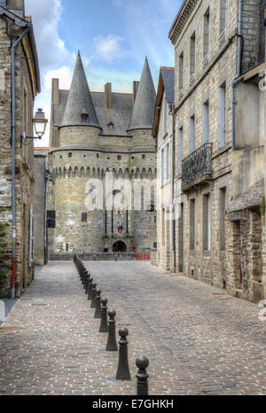 Château de Vitré Bretagne, Frankreich, Stockfoto