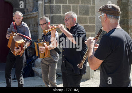 Traditionellen bretonischen folk Musikern Stockfoto