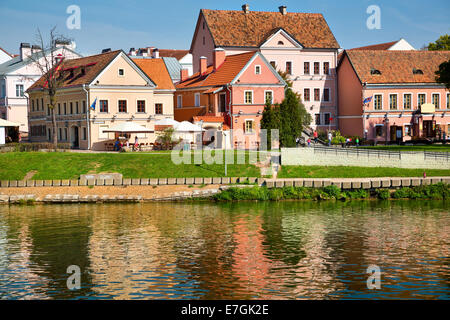 Blick auf Trinity Hill und Swislatsch Fluss in der Stadt Minsk, Republik Belarus Stockfoto