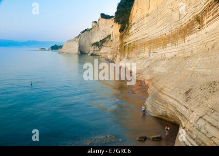 Loggas - Peroulades Strand - Sunset Beach, Korfu, Griechenland Stockfoto