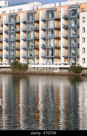 Am Wasser Ferienwohnungen Dublin Stockfoto